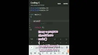 Hello World C program | C Program Print Hello World | Sample C Program | C programming #shorts