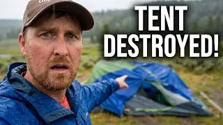 Our tent was destroyed in Yellowstone National Park