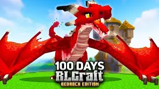I Spent 100 Days in RLCraft Minecraft Bedrock! [FULL MOVIE]