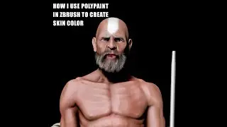 How i use polypaint in Zbrush to create skin color
