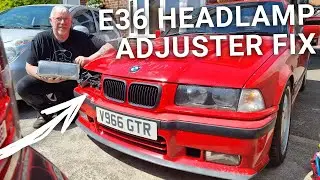 E36 Compact Headlight Adjuster Repair Guide | How To Fix Broken Headlamp Adjusters BMW 318ti | 003