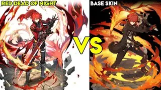 Diluc Skin Read Dead of Night vs Diluc Base Skin Comparison - [Genshin Impact]