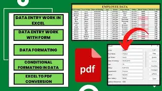 Learn Data Entry work in Excel || Data Entry work ||Data Entry work in Urdu & Hindi