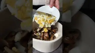 Белковый салат с грибами 
