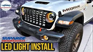 2018+ Jeep Wrangler JL & Gladiator JT LED Headlight & Fog Light Install-  Step by Step - #suparee