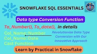 Mastering Number and Date Formatting in Snowflake: TO_NUMBER, TO_DATE, CAST, and Double Colon