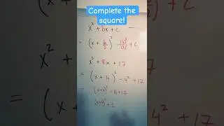 General rule to complete the square!  #math #algebra #examready #shorts #factorise