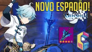 Genshin Impact: Como Pegar o Novo Espadão 4 ⭐(Estrela de Prata Enterrada na Neve)