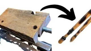 How to Make Magic Wands with FIRE - Woodturning