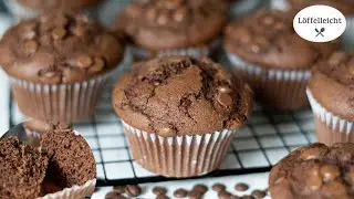 Schoko Muffins - saftig fluffig und lecker schokoladig - So einfach machst du sie selbst