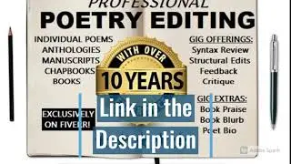 I will edit and critique poems or poetry manuscripts