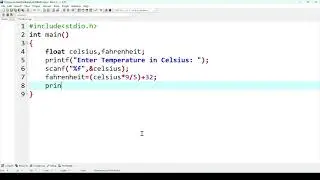C Program to Convert Temperature from Celsius to Fahrenheit||Celsius to Fahrenheit Code 