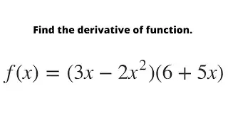 Calculus I: finding derivative using by the product rule 1