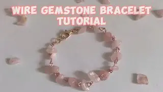 How to make wire GEMSTONE BRACELET| EASY TUTORIAL