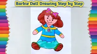 Barbie Drawing Easy | How to Draw a Barbie Doll