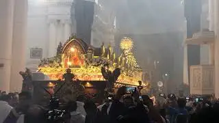 Salida procesión de velación Virgen de Soledad iglesia de la recolección