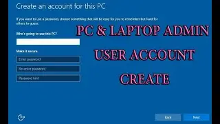 How to create a New user Account On windows & How to create Admin or Guest User Account
