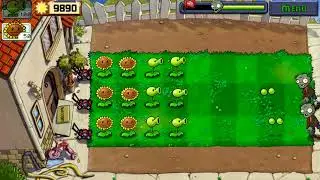 Plants Vs Zombies 1 - Day Level 1-2 | Sunflower
