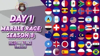 MARBLE RACE DAY 1 SEASON 8 in Algodoo / R & J MARBLE RACE MASTER