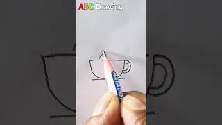Coffee Cup Drawing | Easy Drawing Shorts