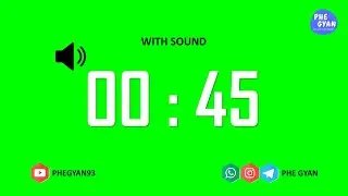45 seconds Green Screen timer with Sound 