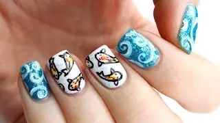 Koi Fish Nail Art Tutorial