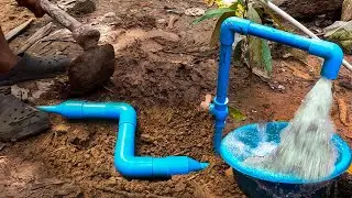 Small DIY project for pressure water buried underground with amazing technique