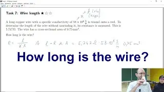 How long is a copper wire with a resistance of 5.747 Ω and a cross-sectional area of 0.75 mm²?