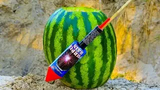 EXPERIMENT FIRECRACKERS VS WATERMELON