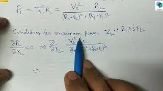 Maximum Power Transfer Theorem in AC circuit : Statement and derivation