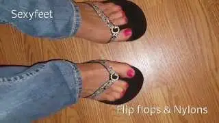 flip flops nylons