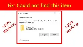 Fix ! Could not find this item | This is no longer located
