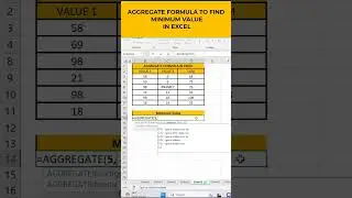 AGGREGATE FORMULA TO FIND MINIMUM VALUE IN 