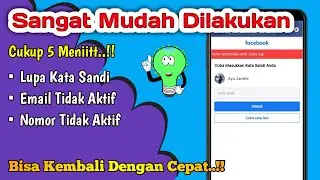 Terbaru 2024 ‼️ Cara mengembalikan akun facebook lupa kata sandi, email & no hp tidak aktif