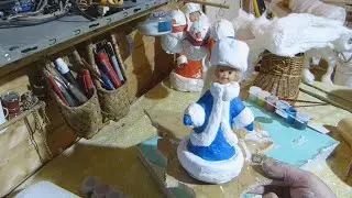 Снегурочка из ваты.