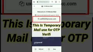 Temporary Disposable Email 🔥 || Verify OTP Without Mobile and Email | 10 minmail 