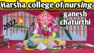 Ganesh chaturthi celebration 2k22🔥✨//ganpati bappa morya🌸🌸//Harsha college of nursing#bangalore