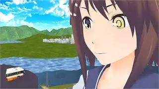 [MMD Vore] 郊外に現れた巨大娘 [Giantess]