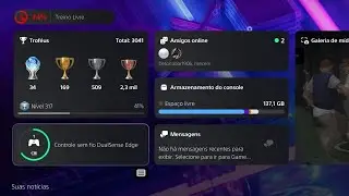 Nova tela Hub de Boas Vindas do PS5 enfim chega ao Brasil!
