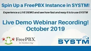 Spin Up FreePBX in The Cloud With SYSTM: Live VoIP PBX Demo