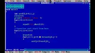 Insertion sorting in C programming