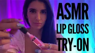 ASMR Lip Gloss Try-On / Reviews 💋 👄 😘 (Whispered)