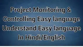 |Softwere Project Managment|Project monitoring and control systems in Hindi
