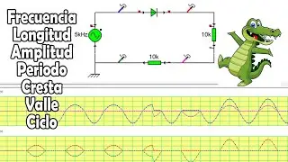 🔴 Circuito Básico en Crocodile clips | Osciloscopio | Rectificador de Onda | Amplitud Valle Cresta 🔵