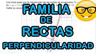 Familia de rectas l Perpendicularidad