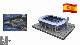 Abanca Riazor Stadium A Coruña 3D Puzzle by Eleven Force® - Step by Step