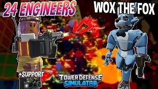 24 ENGINEERS VS. WOX!! Tower Defense Simulator - ROBLOX