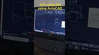 autocad truck drawing first day of 4rth class student Aayush