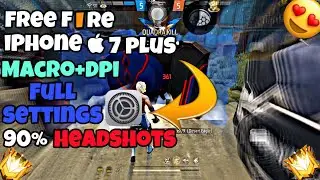 ✅How to enable macro circle ⭕️ | iPhone 📲 7 Plus  macro+dpi setting ⚙️ | 90% headshots 🎯 | FF