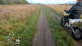 Bike ride. Oka river. Video 3
